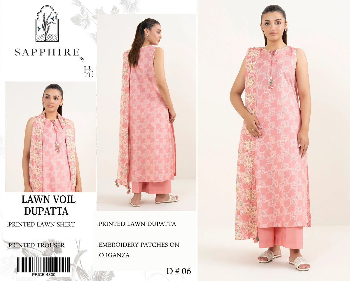 Sapphire 3 Piece Summer Lawn SP 01