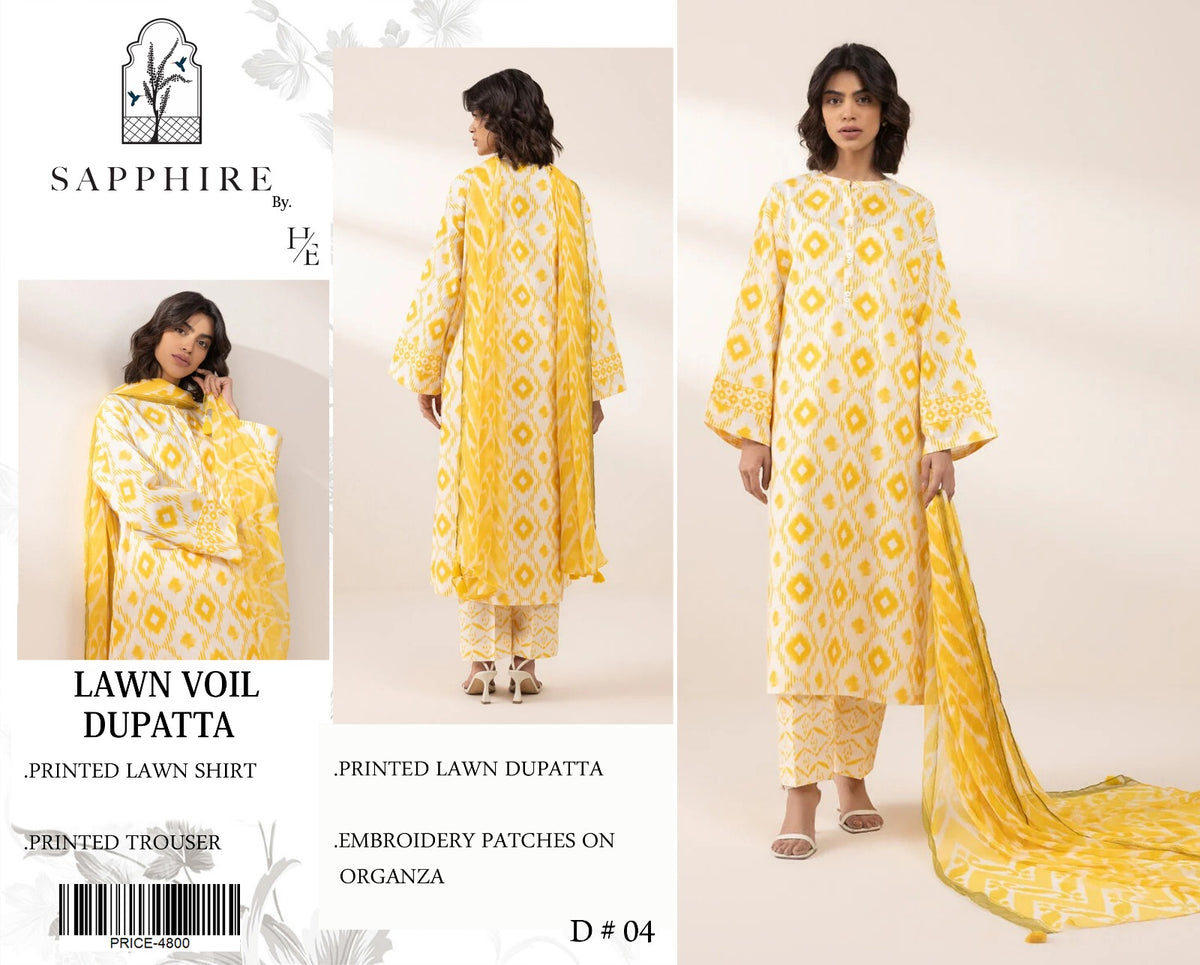 Sapphire 3 Piece Summer Lawn SP 05
